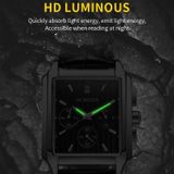 OCHSTIN 6063A Augustine Celebrity Series multifunctioneel quartz lichtgevend herenhorloge (zilver koffie)