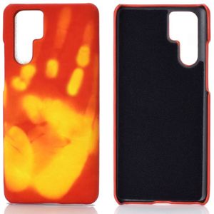 Plak de huid + PC thermische sensor verkleuring beschermende back cover Case voor Huawei P30 Pro (oranje)