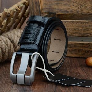 Cowather Qsk001 Mannen Casual Mode Tweelaagse Leren Pin Gesp-riem  Lengte: 110cm