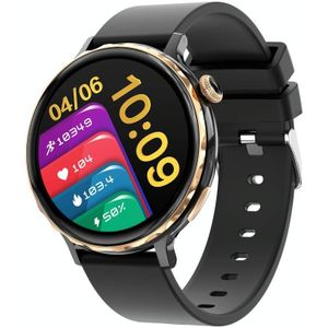T21 1 32 inch siliconen band IP67 waterdicht smartwatch  ondersteuning voor hartslag- / slaapbewaking (zwart goud)