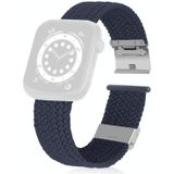 Gevlochten + roestvrij staal vervangende horlogebanden voor Apple Watch Series 6 & SE & 5 & 4 40mm / 3 & 2 & 1 38mm (Wood Carbon)