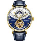 OCHSTIN 6135B Masterpiece Tourbillon mechanisch herenhorloge (goud-blauw)