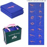 YM15C Draagbare Reizen Dikke Fold Yoga Pad Student Nnap Mat  Dikte: 8mm (Blue Print)