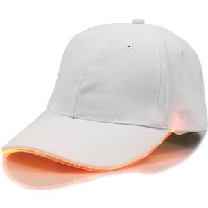 LED Lichtgevende Baseball Cap Mannelijke Outdoor Fluorescerende zonnehoed  stijl: batterij  kleur: Witte hoed Oranje Licht