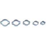 40 STKS verstelbare dubbele oor zink verguld staal hydraulische slangklemmen O-clips pijp brandstof lucht  binnen diameter bereik: 5 0-15mm