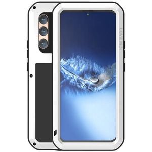 Voor Samsung Galaxy S22+ Love Mei Metal Shockproof Waterdichte stofdichte beschermende telefoonhoesje met glas