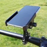 FIETSBOX Aluminium Legering mobiele telefoon houder fiets rijden Afhaalbare metalen mobiele telefoon beugel  stijl: stuur installatie (Zwart)