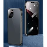 Schokbestendig Anti-Peeping Magnetisch Metalen Frame Dubbelzijdig Gehard Glass Case voor iPhone 13