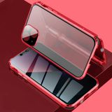 Schokbestendig Anti-Peeping Magnetisch Metalen Frame Dubbelzijdig Gehard Glass Case voor iPhone 13