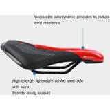 WEST BIKING Cycling Seat Hollow ademende comfortabele zadel rijden apparatuur (zwart rood)