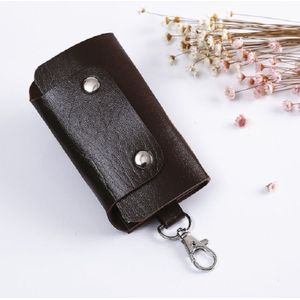 2 PCS lederen auto sleutel cover key case(Koffie)