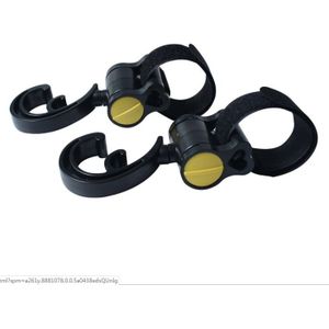 2 stuks/LOT baby wandelwagen accessoires Hook multifunctionele kinderwagen zwarte plastic haak (geel)