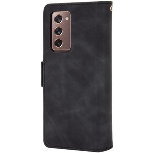 Voor Samsung Galaxy Z Fold2 5G Wallet Style Skin Feel Calf Pattern Leather Case met aparte kaartsleuf(Zwart)