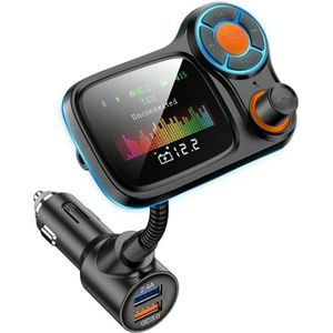 T831 Bluetooth 5.0 Auto FM-zender Kleurrijke Adapter Auto MP3-speler