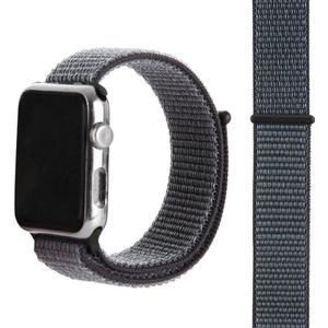 Eenvoudige mode nylon horlogebandje voor Apple Watch serie & 40mm/3 & 2 & 1 38mm  met magische stok (Space Grey)