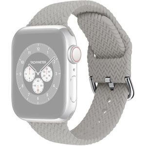 Gevlochten siliconenvervanging horlogebanden met gesp voor Apple Watch-serie 6 & SE & 5 & 4 40mm / 3 & 2 & 1 38mm
