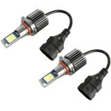 9006 2 PCS DC12-24V / 10 5 W Auto Dubbele kleuren mistlampen met 24LEDs SMD-3030 & Constant Stroom  Doosverpakking (Wit licht + kalklicht)