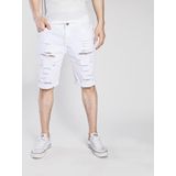 Zomer Casual Ripped Denim Shorts voor mannen (kleur: witte maat: XL)