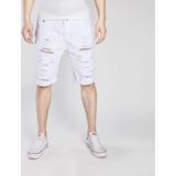 Zomer Casual Ripped Denim Shorts voor mannen (kleur: witte maat: XL)