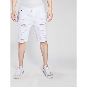 Zomer Casual Ripped Denim Shorts voor mannen (kleur: witte maat: XL)