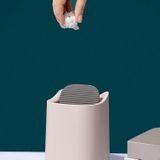 Mini Office Paper Basket Slaapkamer Woonkamer Desktop Trash Can (Geel)