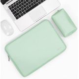 BAONA BN-Q001 PU lederen laptoptas  kleur: muntgroen + power tas  maat: 11/12 inch