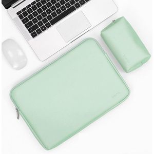 BAONA BN-Q001 PU lederen laptoptas  kleur: muntgroen + power tas  maat: 11/12 inch