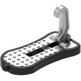 Multifunctionele auto deur dorpel step pedalen pads met veiligheidshamer (zilver)
