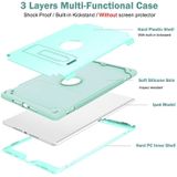 PC+Silicone Holder Tablet Case voor iPad 9.7 2018/2017 (Mint Green)