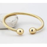 Europa en Amerika stijl vrouwelijke Brass-plating juwelen goud knoflook magnetische gezondheid Open Bracelet  maat: 8mm*17cm(Gold)