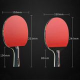 Huieson HS-D-P01 Drie Ster 7 Lagen Pure Wood Double-Sided Reverse Adhesive Tafel Tennis Racket Set  Specificatie: Pen Hold Grip Racket