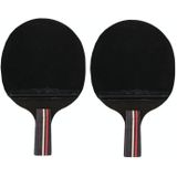 Huieson HS-D-P01 Drie Ster 7 Lagen Pure Wood Double-Sided Reverse Adhesive Tafel Tennis Racket Set  Specificatie: Pen Hold Grip Racket