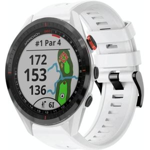 Voor Garmin Approach S62 metalen gesp effen kleur siliconen horlogeband