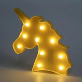 LED Holiday Decoratie Licht Eenhoorn Nachtlicht (Geel)