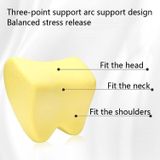 Auto Hoofdsteun Kussen Neck Pillow Car Memory Foam Cervical Pillow Interieur Supplies (Zwart witte randen)