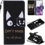 Voor Galaxy S20+ Painting Horizontal Flip Leather Case met Holder & Card Slot & Lanyard(Cat Ears)