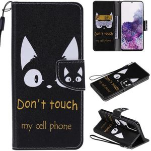 Voor Galaxy S20+ Painting Horizontal Flip Leather Case met Holder & Card Slot & Lanyard(Cat Ears)