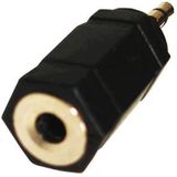 2.5mm mannetje naar 3.5mm vrouwtje Adapter(zwart)