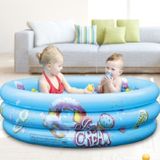 Huishoudelijke binnen- en buitenkinderen ronde drie ringen opblaasbare zwembad bal zwembad  grootte: 90 x 30cm (Blue Donut)