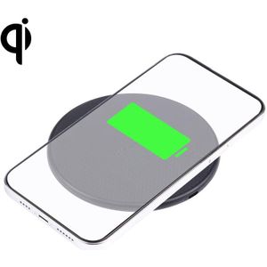 10W Qi geruite patroon ronde plastic draadloze oplader