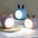 XY010 2 PCS Cute Pet Night Light LED Touch Dimming Dormitory Bedside Light (Blue Rabbit)