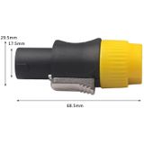 NL4FC 2221 4-pins plug mannelijke luidspreker audioconnector(geel)
