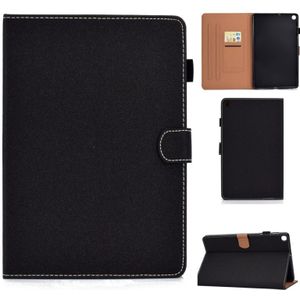 Voor Galaxy Tab S6 Lite Naaideradendraden horizontale effen leren behuizing met slaapfunctie & pencover & anti skid Strip & Card Slot & Holder(Light Star Black)