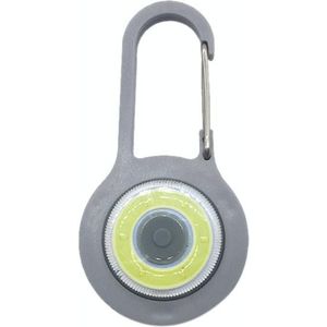 3 stks Mini Carabiner COB-zaklamp Outdoor Draagbare Sleutelhanger Nacht Vissen Licht Willekeurige Kleur Levering (Grijs)