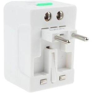 Universele U.S. / EU / AU / UK Travel AC adapter stekker met USB oplader Socket(White)