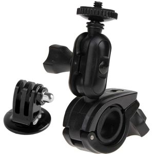 360 Graden draaibaar Motorfiets Fietsstuurhouder met schroeven & Statief Adapter voor GoPro HERO (2018) 7 / 6 / 5 / 4 / 3+ / 3 / 2 / 1