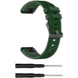 Voor Garmin Fenix5 (22mm) Siliconen vervangende polsband horlogeband (Army Green)