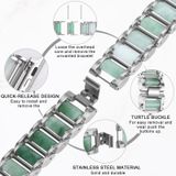 Emerald roestvrijstalen horlogeband voor Apple Watch Series 6  SE & 5 & 4 40 mm / 3  2 en 1 38 mm (zilver)