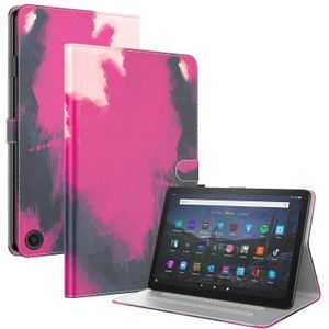 Voor Amazon Fire Max 11 Watercolour Pattern Flip Leather Tablet Case(Berry Color)