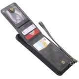 Voor Galaxy S8+ Vertical Flip Shockproof Leather Protective Case met Short Rope  Support Card Slots & Bracket & Photo Holder & Wallet Function(Gray)